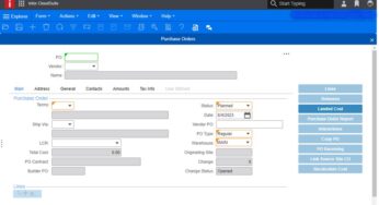 Entering and Configuring an Infor CloudSuite Industrial (CSI) Purchase Order